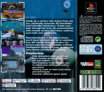 Pool Shark (EU) box cover back